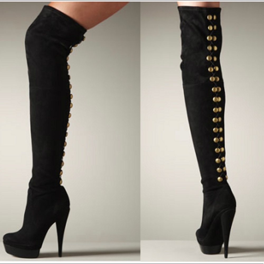 Rachel Zoe suede platform over the knee boots